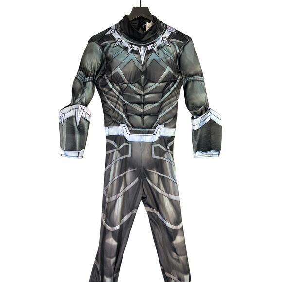 Marvel Black‎ Panther Kids Costume Bodysuit Unisex Size L Superhero Halloween - Picture 2 of 12